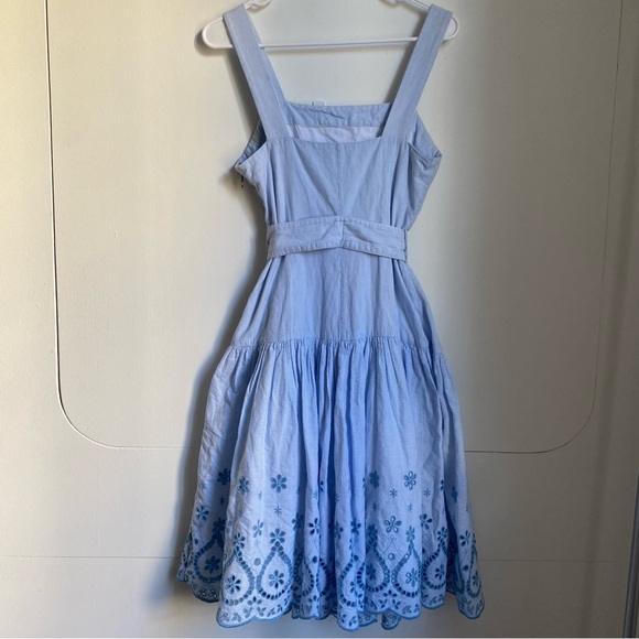 Draper James Embroidered Belted Dress 4 - Picture 7 of 12